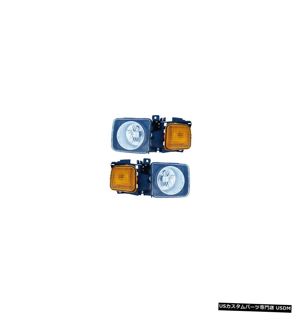 ヘッドライト 2006-2009 Hummer H3/H3T Driver & Passenger Headlights Lamps Assembly Pair Set