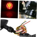 Turn Signal Lamp ペア12VバイクATVアンバー+赤LEDブレット3In1ターンシグナルバルブブレーキランプDRL Pair 12V Motor...