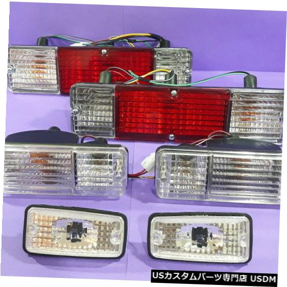 Turn Signal Lamp スズキジムニーサムライシエラテールライト+サイドおよびフロントターンシグナルランプクリスタル SUZUKI JIMNY SAMURAI SIERRA TAIL LIGHT+SIDE AND FRONT TURN SIGNAL LAMPS CRYSTAL