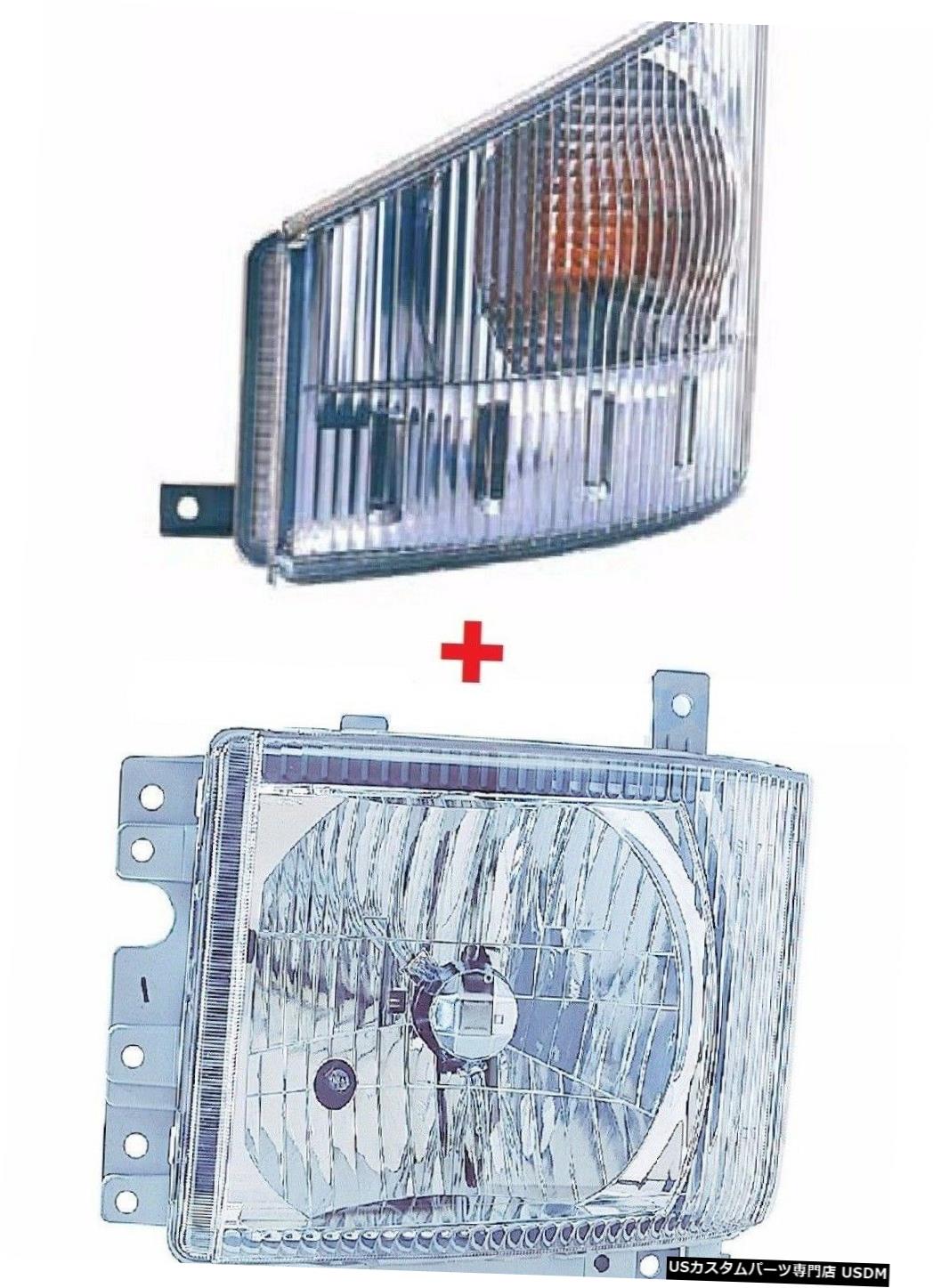 Headlight いすZ NPR NQR HD 2008-2015左ドライバートラックヘッドライトシグナルライト電球付き ISUZU NPR NQR HD 2008-2015 LEFT DRIVER TRUCK HEADLIGHT SIGNAL LIGHT NEW W/BULBS