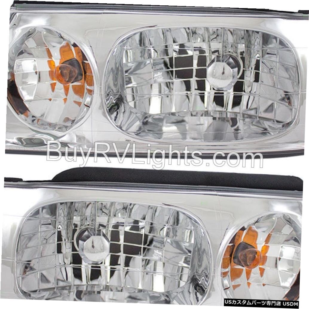 Headlight ビーバーモーターCONTESSA 2002 2003 2004ペアフロントライトヘッドライトヘッドランプRV BEAVER MOTOR CONTESSA 2002 2003 2004 PAIR FRONT LIGHTS HEADLIGHTS HEAD LAMPS RV