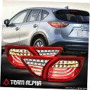 テールライト Fits 2013-2016 Mazda CX-5<NEON TUBE LED BAR>Red/Clear Brake Lamp Rear Tail Light(2)