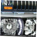 Headlight 7 "x6" H6052 H6054ホワイト20-LEDダイヤモンドカットブラックハウジングヘッドライトユニバーサル2 7"x6" H6052 H6054 White 20-LED Diamond Cut Black Housing Headlights Universal 2