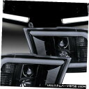 Headlight 2009-2018のダッジラムLED DRLプロジェクターヘッドライト光沢のある黒い煙 For 2009-2018 Dodge Ram LED DRL Projector Headlights Glossy Black Smoke(2)