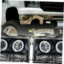 Headlight 2007-2013 GMCシエラ1500 2500 3500HD LED Haloプロジェクターヘッドライトブラック For 2007-2013 GMC Sierra 1500 2500 3500HD LED Halo Projector Headlight Black