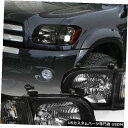 Headlight 2005-2006トヨタタンドラセコイアブラックヘッドライトコーナーランプL R For 2005-2006 Toyota Tundra Sequoia Black Headlight Corner Lamps L R