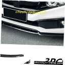 Front Bumper Cover カーボンファイバーカーフロントバンパーロアガードカバーホンダシビック2019トリム Carbon fiber Car Fr...