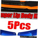 Front Bumper Cover ホンダシビック2019-20の5Xフロントバンパースポイラーブルーサラウンドモールディングカバートリム 5X Front ...