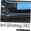 Front Bumper Cover ABSカーフロントバンパーリッププロテクトカバートリム3ピースフォードマスタング2015-17ブラック ABS Car F...