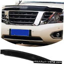 Front Bumper Cover 1PCSブラックフロントバンパーガードカバートリムフィット日産パトロール2010-18 FJ2 / 42 1PCS Bla...