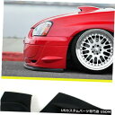 Front Bumper Cover スバルインプレッサWRX STI 04-05フロントスプリッターサイドバンパーリップカバーキャップに適合 Fit for ...