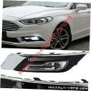 Front Bumper Cover バンパーLEDフォグランプランプカバースイッチセットフォードフュージョンセダン2017 2018 Bumper LED F...