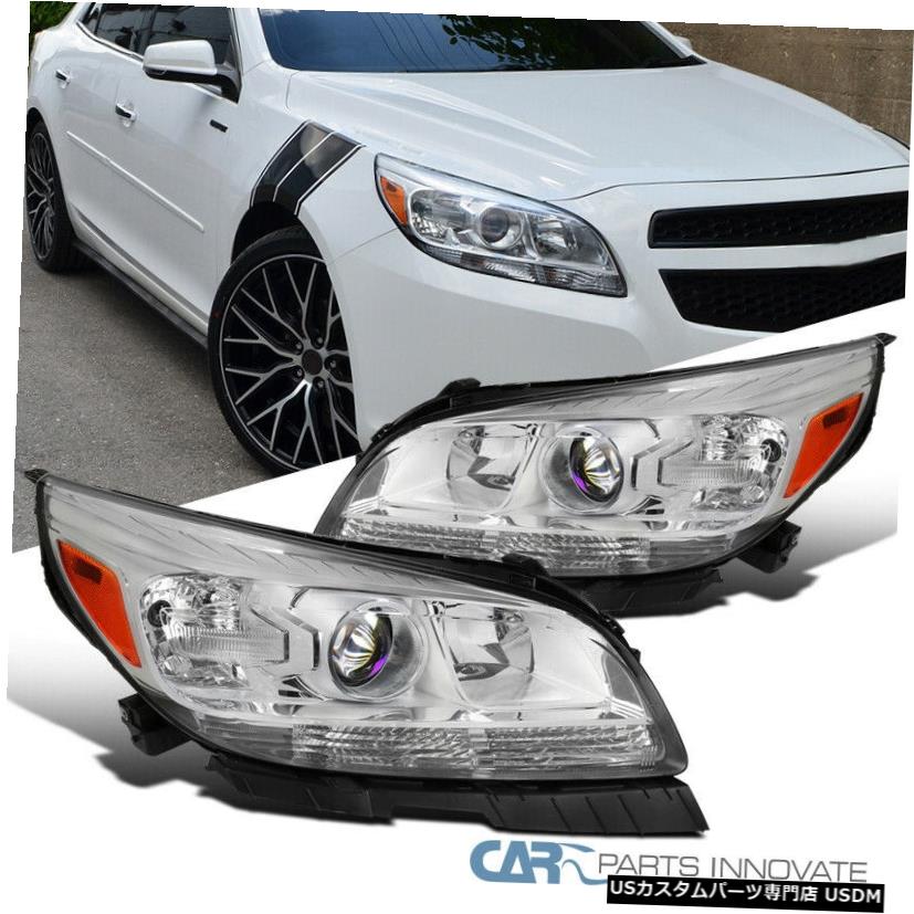 Headlight 13-15ӡޥ16ϥեȥ꡼ꥢץإåɥ饤2PC For 13-15 Chevy Malibu 16 Limited Halogen Factory Clear Projector Headlights 2PC