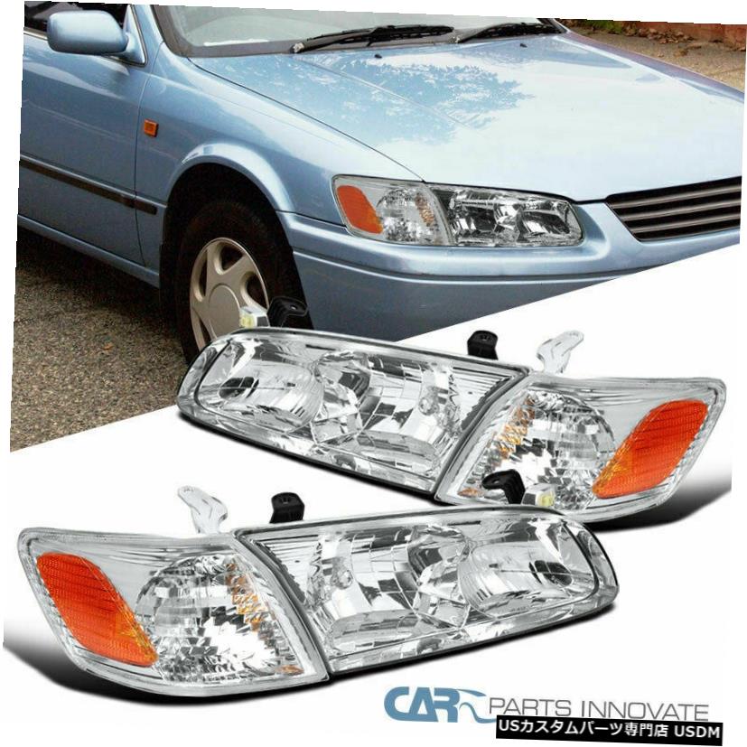 Headlight ȥ西00-01ꥯꥢ󥺥إåɥ饤ȥʡ󥫡׺+ For Toyota 00-01 Camry Clear Lens Headlights Corner Turn Signal Lamps Left+Right