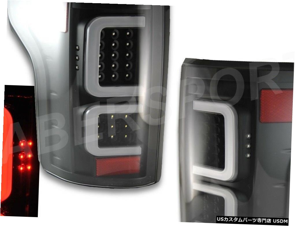 Tail light 2015-2017 Ford F-150 XL XLT用ペアEagle Eyes V3ブラックフルLEDテールライト Pair Eagle Eyes V3 Black Full LED Taillights for 2015-2017 Ford F-150 XL XLT