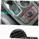コンソールカバー ジープグランドチェロキー2011-19のリアルカーボンファイバーセンターコンソールノブカバートリム Real Carbon Fiber Cen...