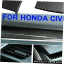 コンソールカバー 3PCSカーボンファイバーセンターダッシュボードカバートリムステッカーホンダシビック2016 2017 3PCS Carbon Fiber C...