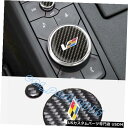 コンソールカバー キャデラックCT6 2019用リアルカーボンファイバーインナーセンターコンソールノブカバートリム Real Carbon Fiber Inne...