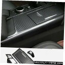 コンソールカバー キャデラックCT6 2019カーボンファイバーコンソールギアシフトノブパネルカバートリム4個 For Cadillac CT6 2019 ca...