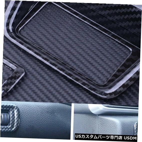 コンソールカバー 2xカーボンファイバースタイル左コンソール機能ボタンカバートリム アコード18 用 2x Carbon Fiber Style Left Console Function Button Cover Trim Fit For Accord 18