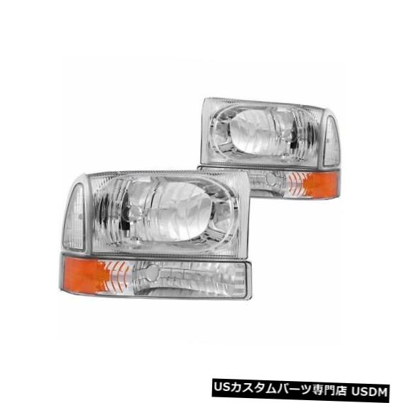 ヘッドライト Anzo 111081クリスタルヘッドライトセットクリアレンズクロームハウジングペア2個 Anzo 111081 Crystal Headlight Set Clear Lens Chrome Housing Pair 2pc