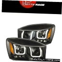 ヘッドライト Anzo 111314ブラックU-Barプロジェクターヘッドライト、LED DRL付き、Dodge Ram 2500 2009に適合 Anzo 1...