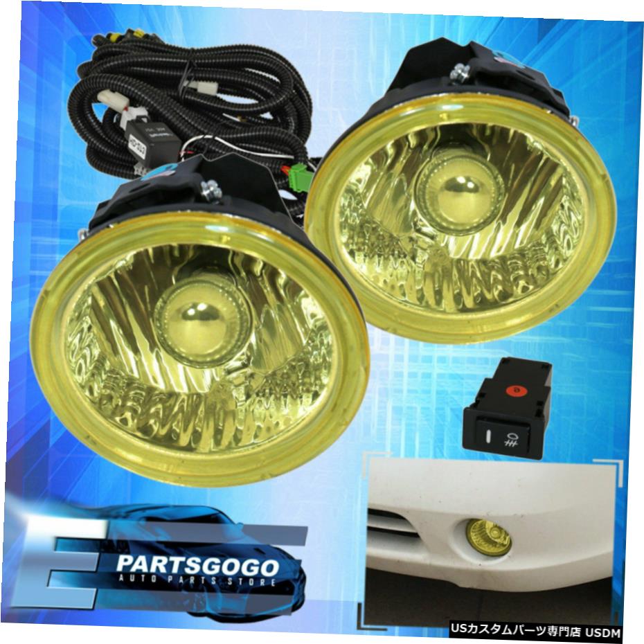 フロントJDMイエロードライビングバンパーフォグランプ+ 03-05インフィニティFX35 FX45用のスイッチ Front Jdm Yellow Driving Bumper Fog Lights +Switch For 03-05 Infiniti Fx35 Fx45