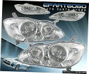 2005-08トヨタカローラJDMスタイルヘッドライトクロームW /クリア運転フォグランプ用 For 2005-08 Toyota Corolla Jdm St...