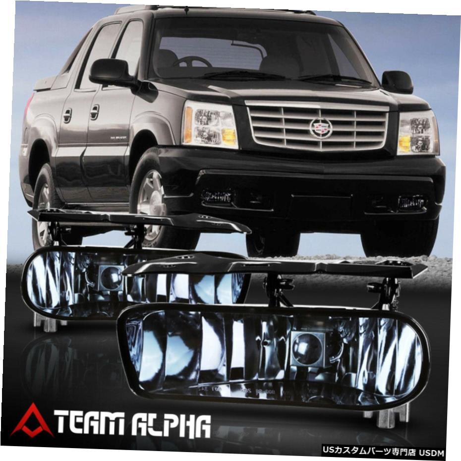 はめあい2002-2006キャデラックエスカレード[スモーク]バンパーフォグライトランプワット/スイッチ+ハーネス Fits 2002-2006 Cadillac Escalade [Smoke] Bumper Fog Light Lamp w/Switch+Harness