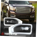 フィット2015-2018 GMCユーコンクリア{6000K LED}フォグライトW /スイッチ+ワイヤ+クロムベゼル Fits 2015-2018 GMC Y...
