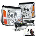 2002-2006のためのキャデラックエスカレードLEDヘイローヘッドライトランプ+ドライビングフォグランプ For 2002-2006 Cadillac Es...