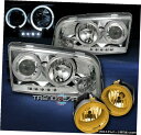 06-09ダッジチャージャーHALO LED CHROME PROJECTORヘッドライトW / YELLOWバンパーFOGキット 06-09 DODGE CH...