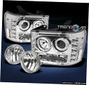 07から13 GMC SIERRA DENALI HALO LED CHROME PROJECTOR HEAD LIGHTS + FOG 1500 2500 3...