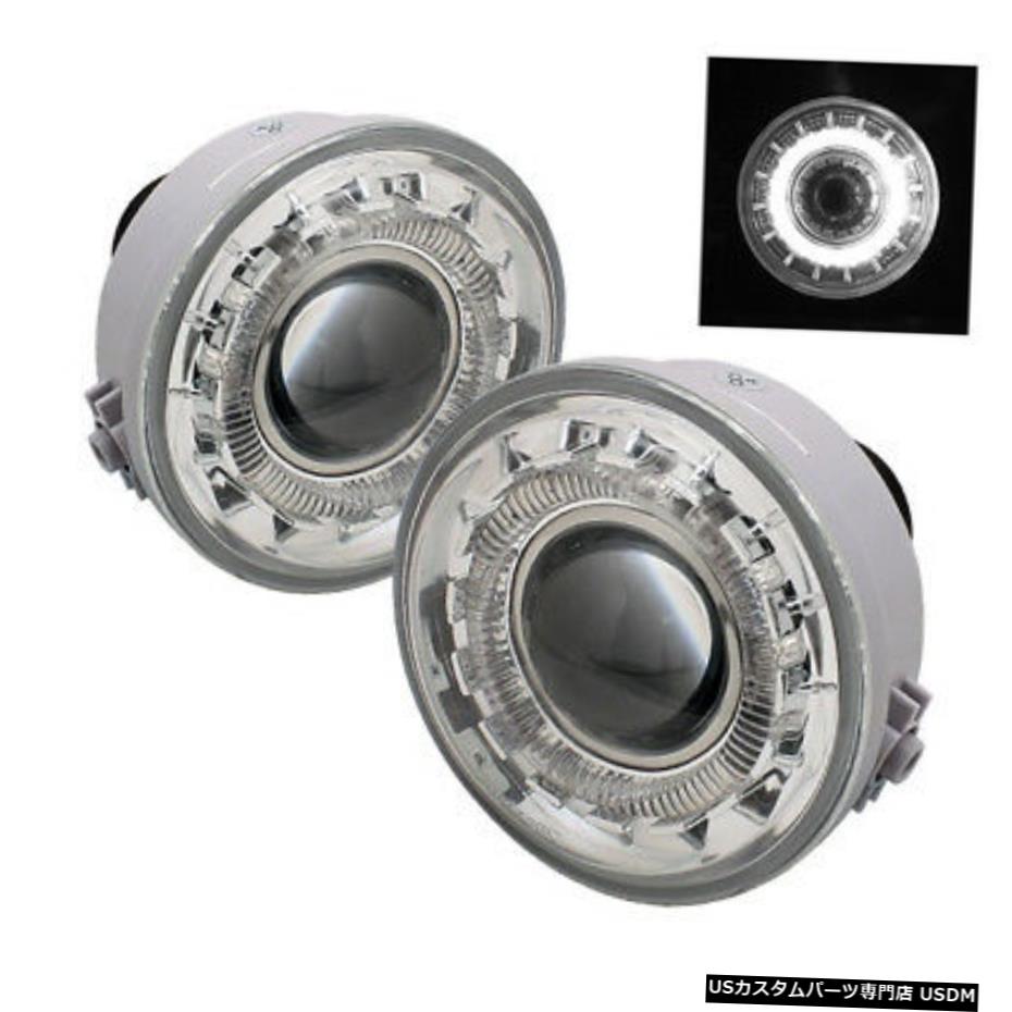 フォード06-10 F150ピックアップクリアヘイロープロジェクターフォグランプ/球根+スイッチ+ワイヤーセットのw Ford 06-10 F150 Pickup Clear Halo Projector Fog Lights w/ Bulbs+Switch+Wire Set