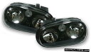 VWゴルフ4 97から03のための黒色透明仕上げヘッドライト、フロントライト、フォグライト付き black clear finish headlights fr...