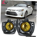 サイオンtCのイエローレンズペアバンパーOEフォグライトランプ+配線+スイッチキットのために14-16 14-16 For Scion tC Yellow Lens Pair Bumper OE Fog Light Lamp+Wiring+Switch Kit(2)