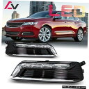 シボレーインパラクリアレンズペアOE LED DRLフォグランプ+配線+スイッチキットのために14-20 14-20 For Chevy Impala Clea...