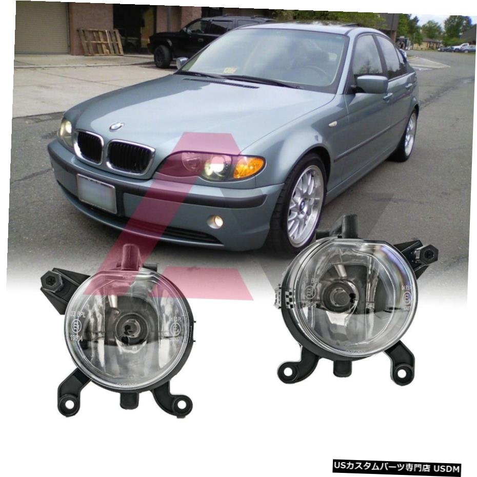 BMW E46 99から03までクリアレンズペアバンパーフォグライトランプOEの交換DOT電球用 For BMW E46 99-03 Clear Lens Pair Bumper Fog Light Lamp OE Replacement DOT Bulb