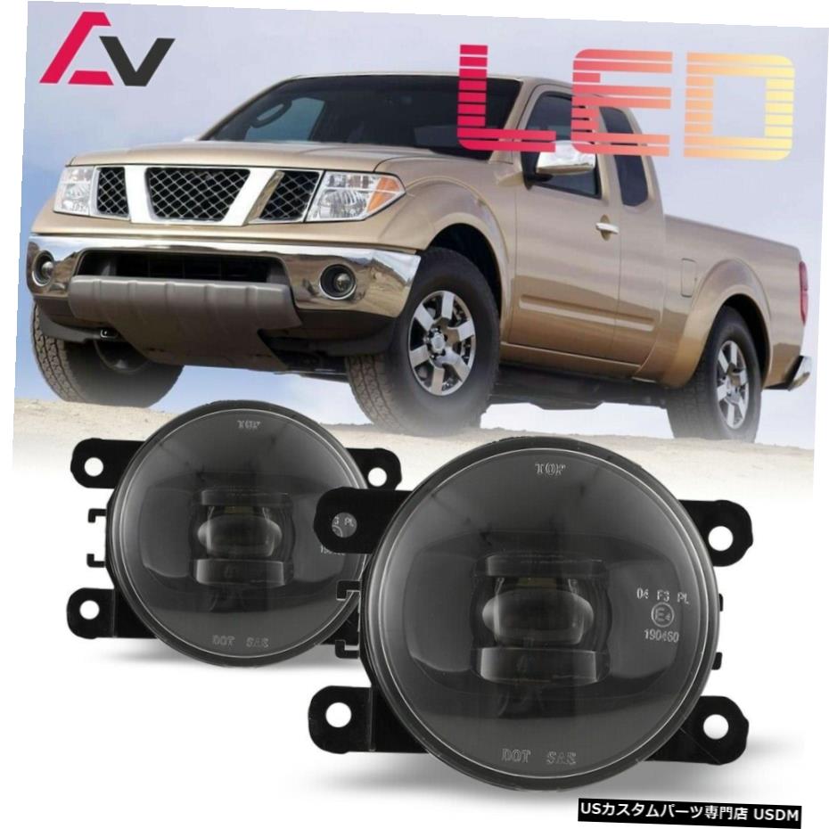 日産フロンティア5月19日クリアレンズペアバンパーフォグライトランプ交換のLED LED For Nissan Frontier 05-19 Clear Lens Pair Bumper Fog Light Lamp Replacement
