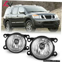 日産アルマダ08-15クリアレンズペアバンパーフォグライトランプOEの交換のためのDOT For Nissan Armada 08-15 Clear Lens Pair Bumper Fog Light Lamp OE Replacement DOT