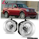 ダッジナイトロのための05から08までクリアレンズペアバンパーフォグライトランプOEの交換DOT For Dodge Nitro 05-08 Clear Lens Pair Bumper Fog Light Lamp OE Replacement DOT(2)