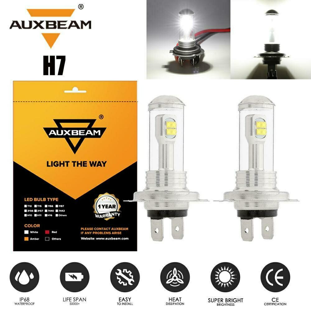 2X AUXBEAM H7 PX26D LEDեɥ饤ӥ󥰥饤6000Kѡ֥饤ŵDRLۥ磻HID 2X AUXBEAM H7 PX26D LED Fog Driving Light 6000K Super Bright Bulbs DRL White HID