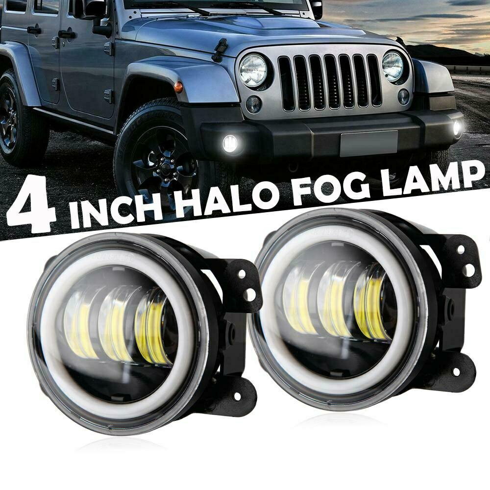 第4" 戦LEDフォグランプ運転バンパーランプは、クライスラー・PTクルーザー2006から2010に適合します Round 4" Led Fog Lights Driving Bumper Lamps Fits Chrysler PT Cruiser 2006-2010