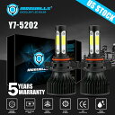 DODGEグランドキャラバン2010-2019用4面LEDヘッドライトキット2504 6000Kフォグランプ 4 Side LED Headlight Kit ...