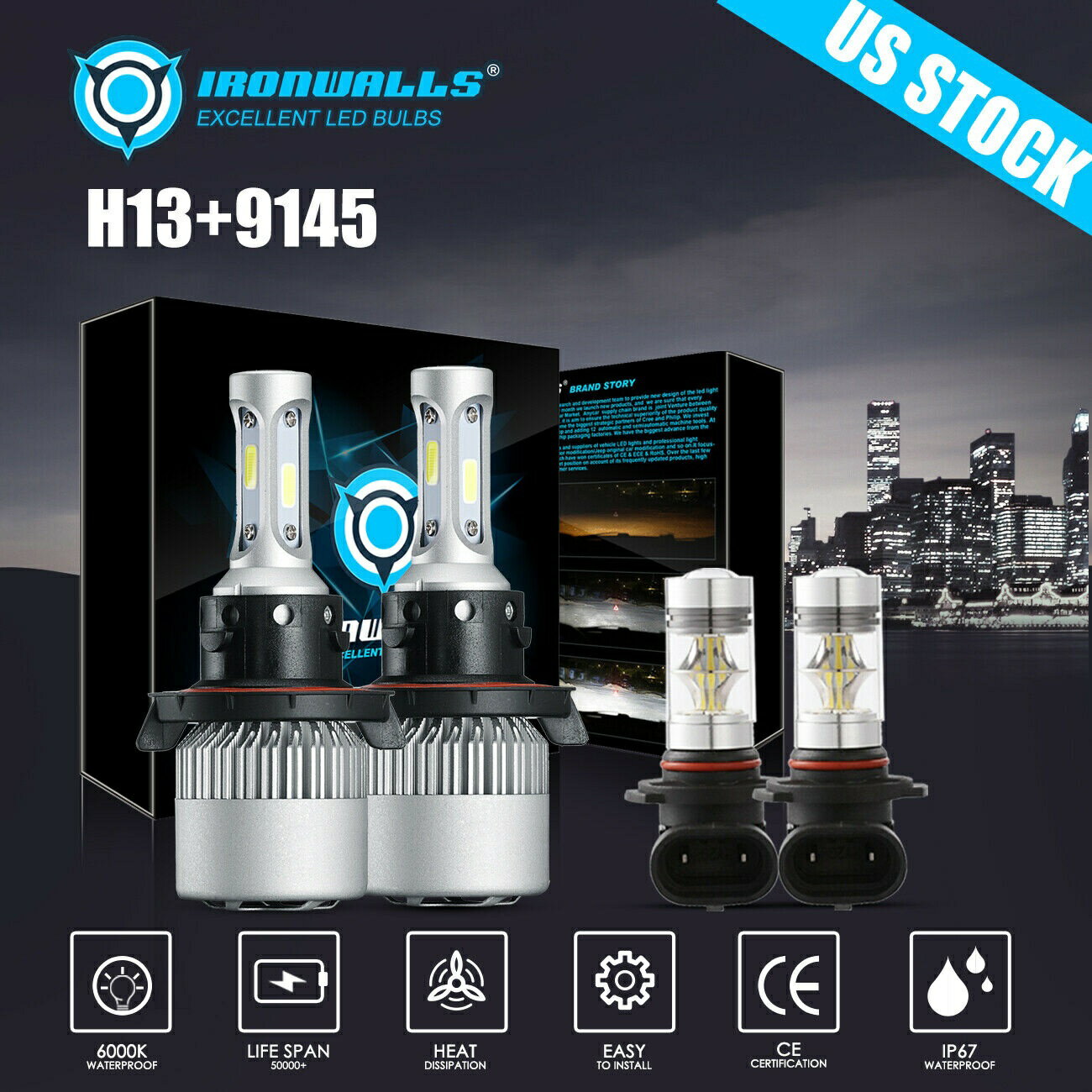 フォードエクスプローラー2006 2007 2008 2009 2010 LEDヘッドライトフォグ電球6000Kの場合 For Ford Explorer 2006 2007 2008 2009 2010 LED Headlights Fog Light Bulbs 6000K