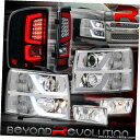 2007-2013シルバラードヘッドライトLEDアセンブリブラッククリアテールライト+霧のために For 2007-2013 Silverado Headlig...