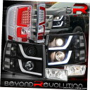 2007-2013シボレーシルバラードブラックDRLヘッドライトLEDをクリア/レッドテールライト霧のために For 2007-2013 Chevy Silve...