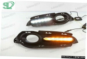 DRL LEDեѥ饤Ȥϡѥۥ2014ǯ2015ǯ DRL LED Fog Lamp Daytime Running Lights Turn Signal For Honda Vezel 2014-2015