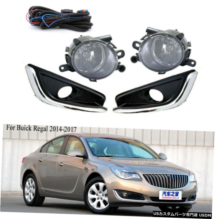 ビュイックリーガルのための2014-2017フロントバンパーフォグランプベゼルランプハーネスワイヤーキット For Buick Regal 2014-2017 Front Bumper Bezel Fog Light Lamps Harness Wires Kit