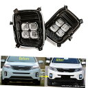 現代キア・ソレント2012-2014昼間光DRLフォグランプを実行するための4 - アイズLED LED 4-Eyes For Hyundai Kia Sore...